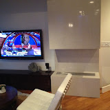 High rise Ethanol Tile Fireplace