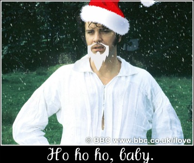 mr darcy dressed as santa