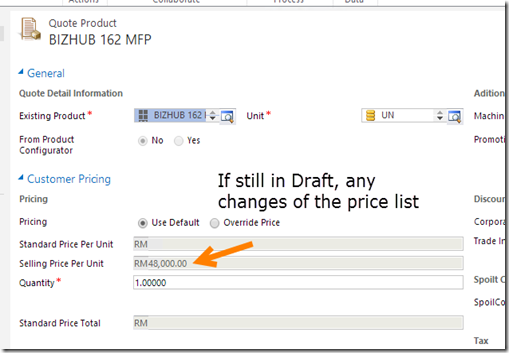 If has default price list, price list changed draft quote product will be reflected If has default price list, price list changed draft quote product will be reflected