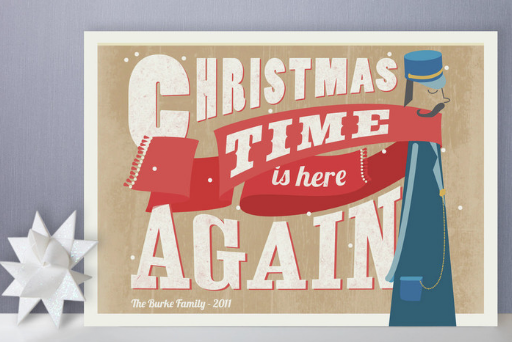 I love this personalized note, with your family's name and the year. All Aboard! Card, price upon request, Minted, minted.com.
