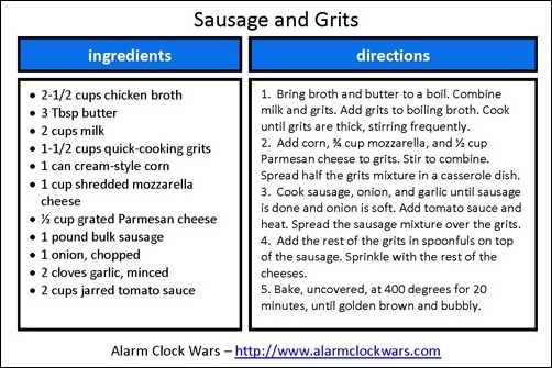 recipe card