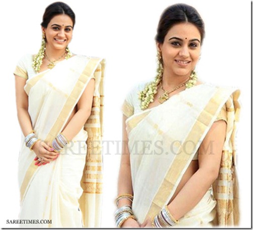 Aksha_White_Traditional_Saree