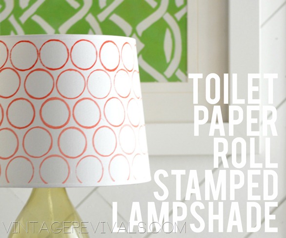 Toilet Paper Roll Stamped Lampshade Tutorial