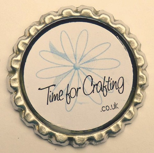 DIY bottle cap business cards