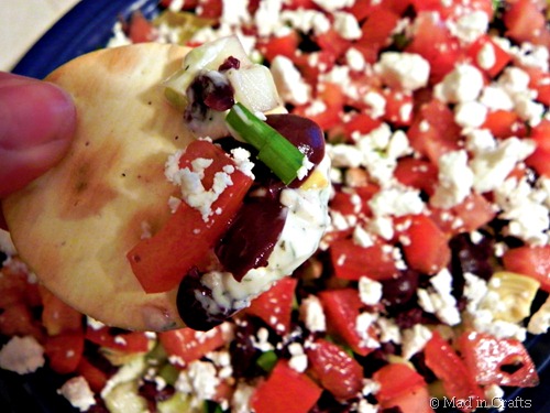 greek 7 layer dip with marzetti yogurt dip