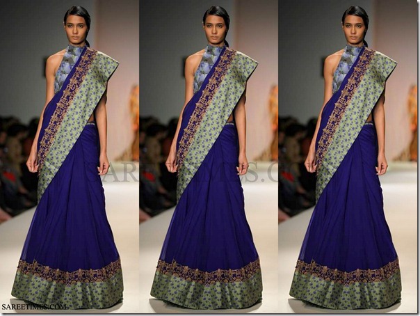 Anita_Dongre_Blue_Saree