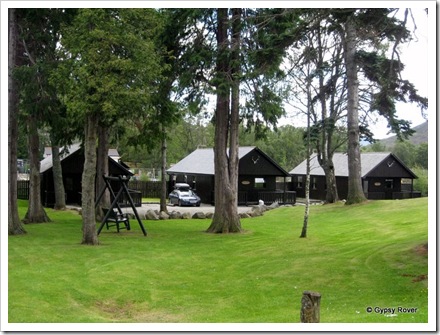 Family cabins at a local hotel in Braemar.
