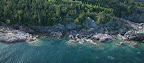 Aerial view of Lake Superior Coast
