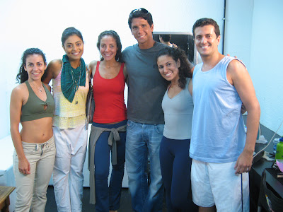 Equipe de Instrutores da Unidade Copacabana com a Juliana Paes e o Márcio Garcia