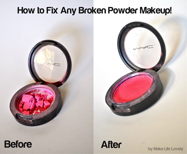 how to fix any broken powder makeup