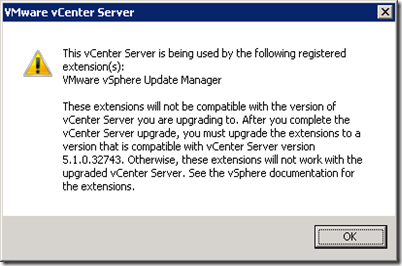 23_vCenter Server Extension not compatible