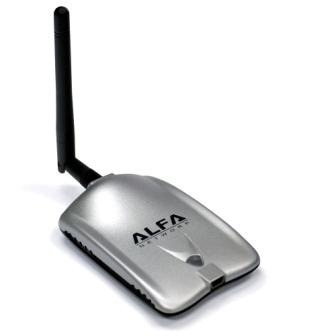An Alfa AWUSO36H promiscuous wireless adapter