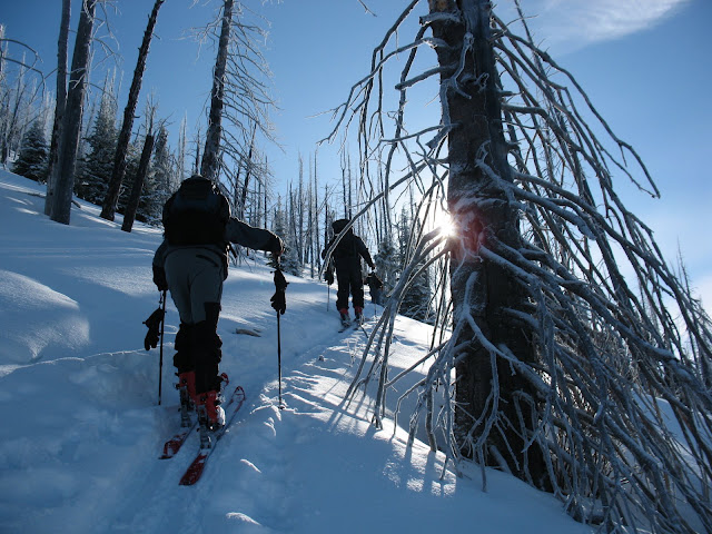 Skinning up Snow Peak - February 23, 2009
