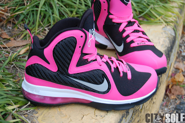 Actual Photos of Nike LeBron 9 GS 8220Pink  Silver  Black8221