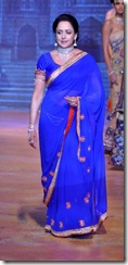 hema-malini in blue saree