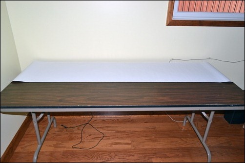 step 2 cut paper to length of table step 2 cut paper to length of table