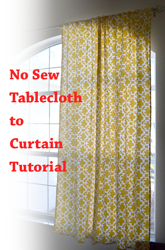 No Sew Curtain Tutorial by Poofy Cheeks