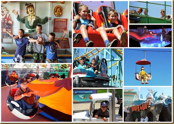 santa cruz boardwalk collage