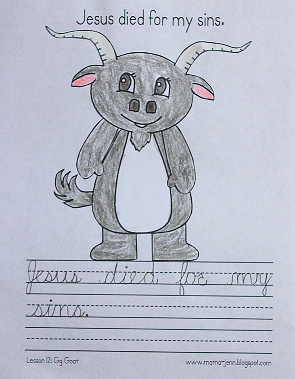 My Father's World Kindergarten Words to Remember: Gg for Goat