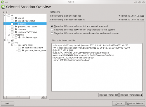 Btrfs - Snapper in openSUSE