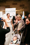 Martha and baby Truman stopped by the Kleinfeld Bridal booth on the way in. Martha and baby Truman stopped by the Kleinfeld Bridal booth on the way in.