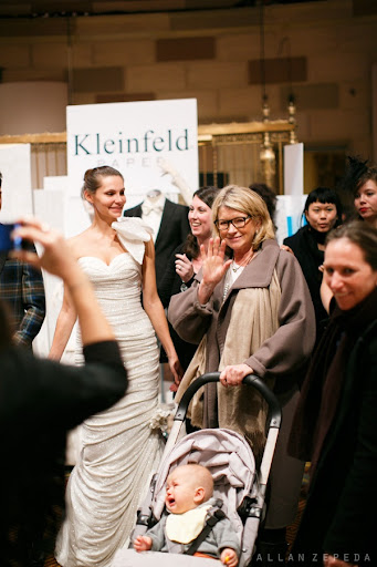 Martha and baby Truman stopped by the Kleinfeld Bridal booth on the way in. Martha and baby Truman stopped by the Kleinfeld Bridal booth on the way in.