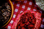 Chocolate-covered pretzels and strawberries were also available to sweeten up the trail mix bar.
