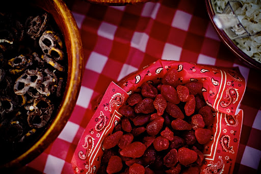Chocolate-covered pretzels and strawberries were also available to sweeten up the trail mix bar.