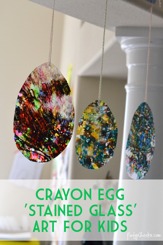 A great craft for using old crayons - Crayon 'Stained Glass' Art for Kids