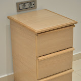 Horizontal Oak Bedside Cabinet