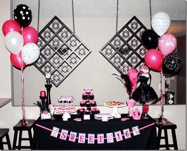 Cricut Sweet 16 Table Decorations Photograph Sweet 16 Pink