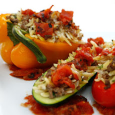 Italian Orzo Stuffed Peppers