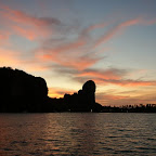 Railay Ost bei Sonnenuntergang