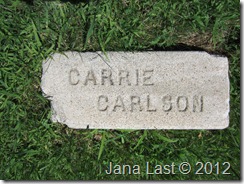 Karen Carlsson's Gravestone Karen Carlsson's Gravestone