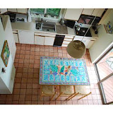 View overlooking kitchen from catwalk / office