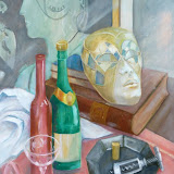 Stillleben mit Maske, Öl auf Leinwand, 50 x 70 cm, Copyright 2011 by O. Weinreich
