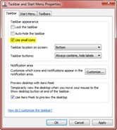 Memperkecil ukuran icon di taskbar Windows 7