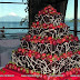 Nº151: Láminas de chocolate semiamargo y frutillas naturales. Montaje piso sobre piso.