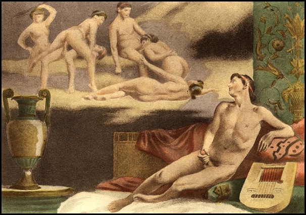 Édouard-Henri Avril - De Figuris Veneris, Male masturbation