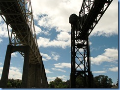 4992 Michigan - Sault Sainte Marie, MI - St Marys River - Soo Locks Boat Tours - passing under International Bridge and International Railroad Bridge 4992 Michigan - Sault Sainte Marie, MI - St Marys River - Soo Locks Boat Tours - passing under International Bridge and International Railroad Bridge