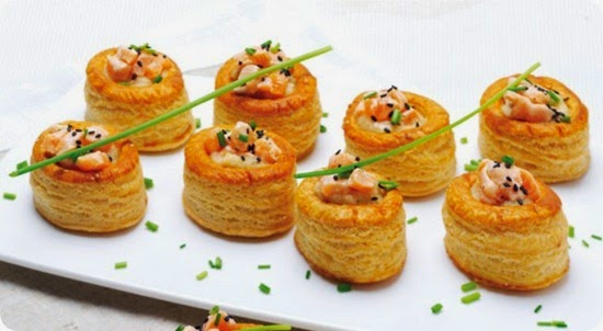 Vol au vent alla crema di ceci e salmone