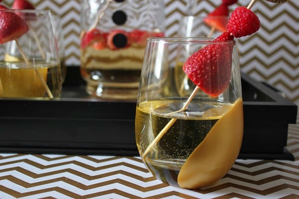 Gold Paint Dipped Wine Glasses