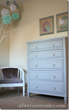 antique dresser painted in Annie Sloan Paris Grey (10)