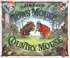 c0 cover from Town Mouse Country Mouse by Jan Brett