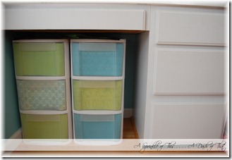 Plastic storage drawers after {A Sprinkle of This . . . . A Dash of That}