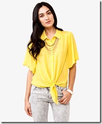 Sheer Flutter Tie Shirt Sheer Flutter Tie Shirt