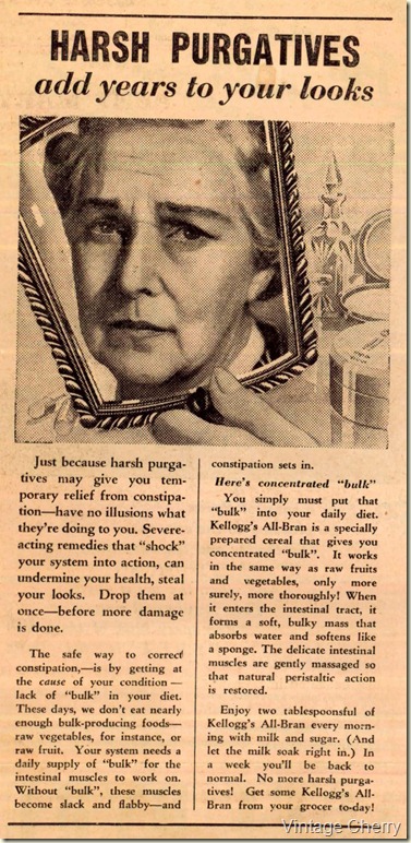 1942 ad for All bran cereal 1942 ad for All bran cereal