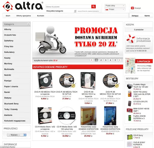 Altra OpenCart shop