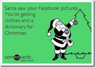 santa saw your facebook
