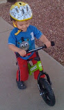 His first bike!